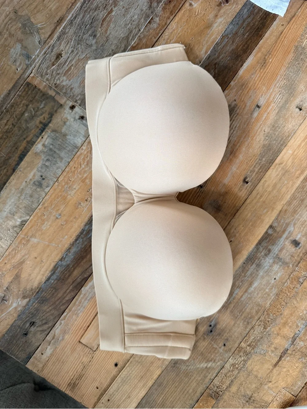 Cacique Beige Strapless Bandeau Bra